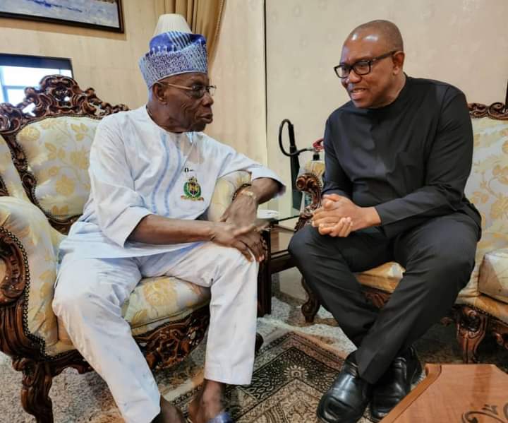 Peter Obi visits Obasanjo