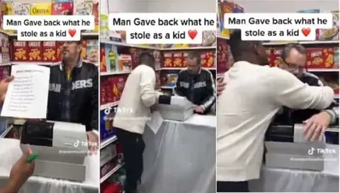 Man returns to shop to give back what he stole there during his childhood