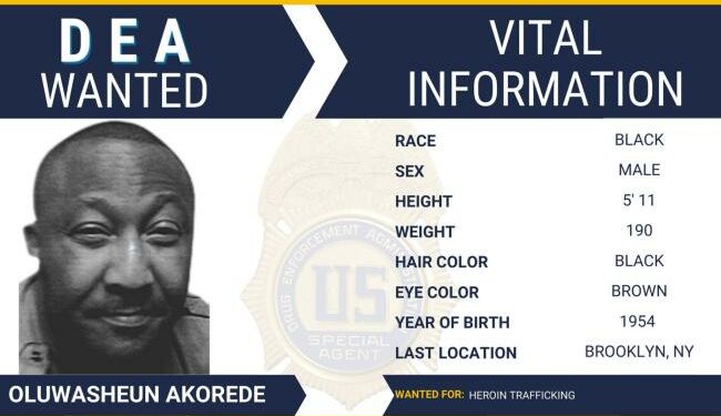 United State DEA declares Nigerian man wanted for drug trafficking