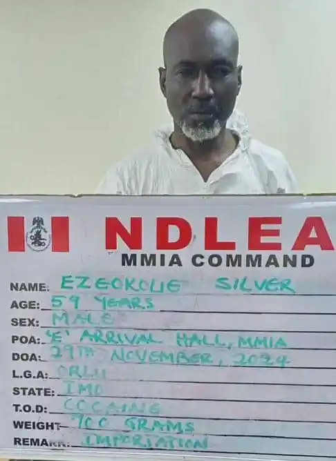 NDLEA Arrests Nigerian Businessman for Smuggling Cocaine from Brazil