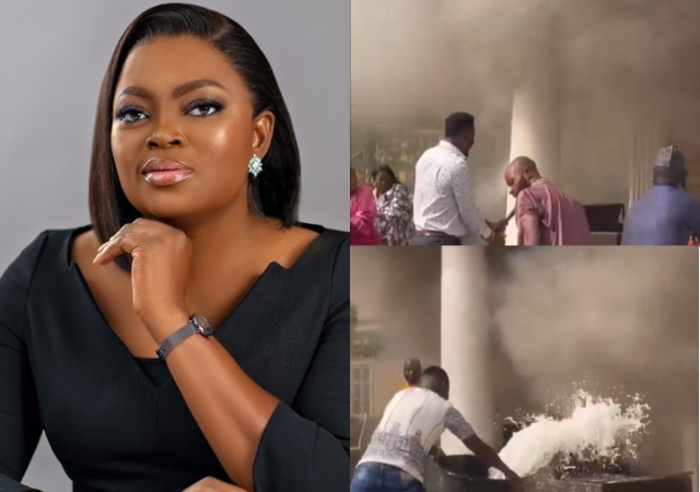 Drama on Set: Funke Akindele’s New House Catches Fire During Movie Shoot”