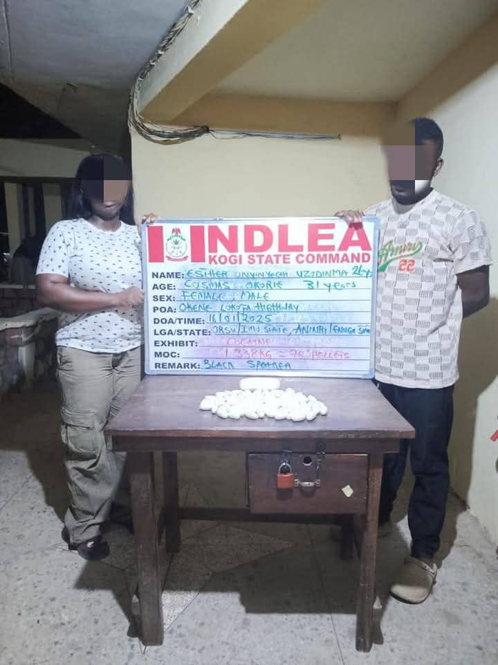 NDLEA foils cocaine plot, arrests nursing student, 33 others